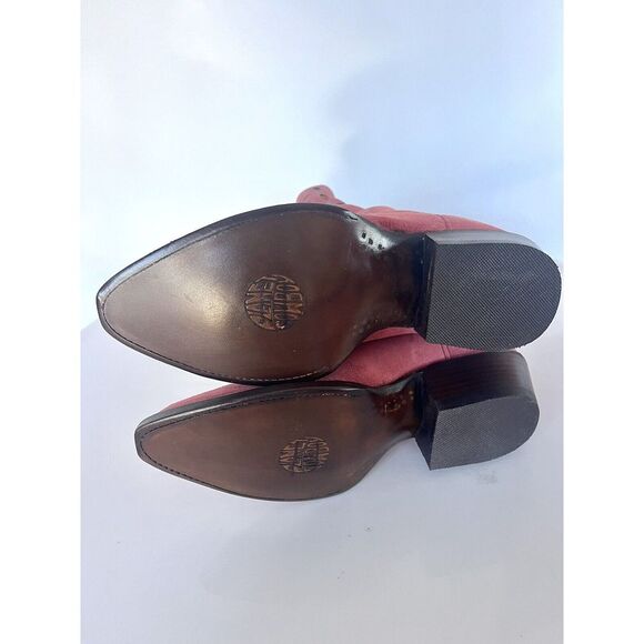 PLANET COWBOY X Anthropologie $475 Pee-wee Leather Western Cowgirl Boots Pink - Picture 13 of 14